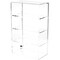 Plymor Clear Acrylic Locking Display Case with Sliding Back, 3 Shelves